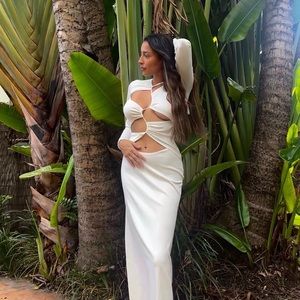 Cut-Out Adjustable Maxi Dress.